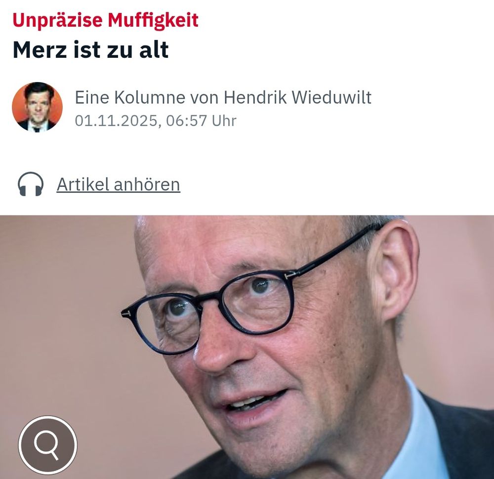 Merz ist zu alt
Unpräzise Muffigkeit
