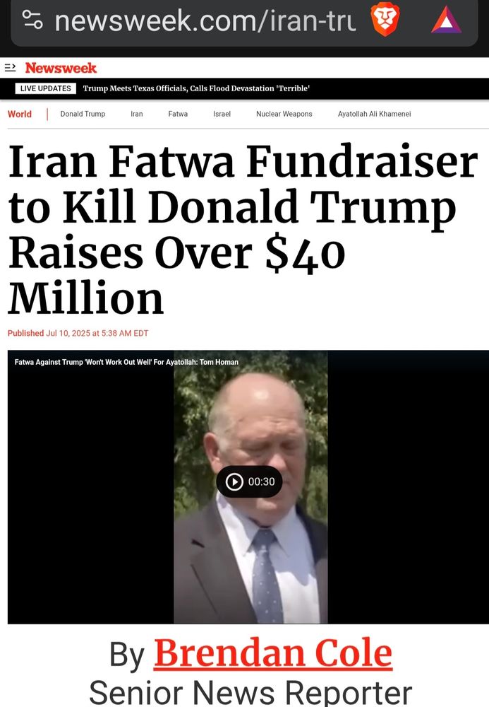 Iran Fatwa Fundraiser, Newsweek.