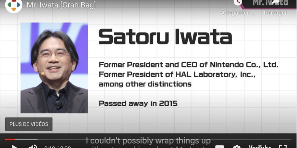 Masahiro Sakurai conclut sa chaîne YouTube avec un hommage émouvant à Satoru Iwata