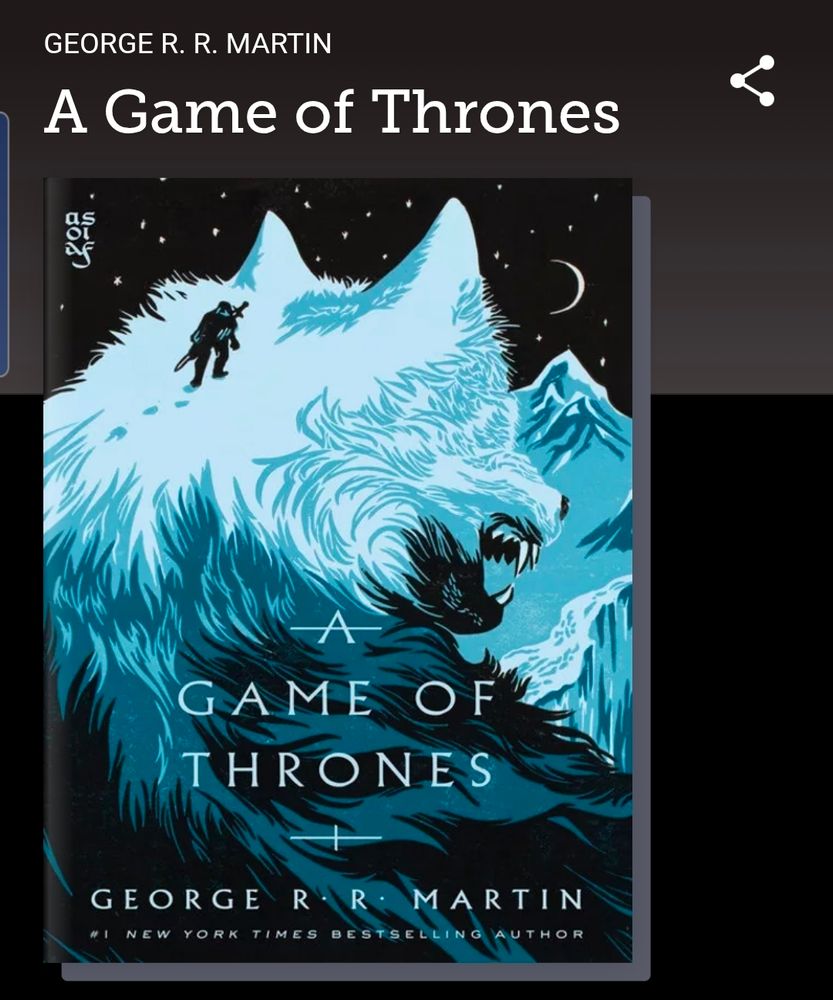 A Game of Thrones by George R. R. Martin 