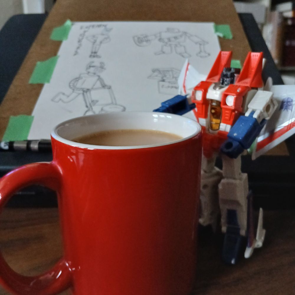 Starscream and coffee
