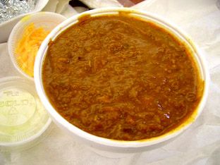 the chili from Ronny's Original Steak House