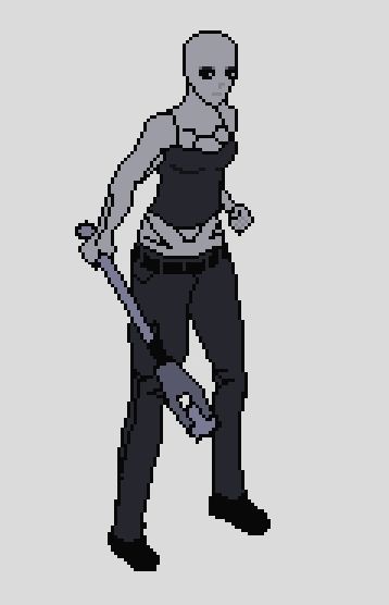 A gray, friendlier version of the character, but with "wide-eyed robot" look ( also not what I was looking for )