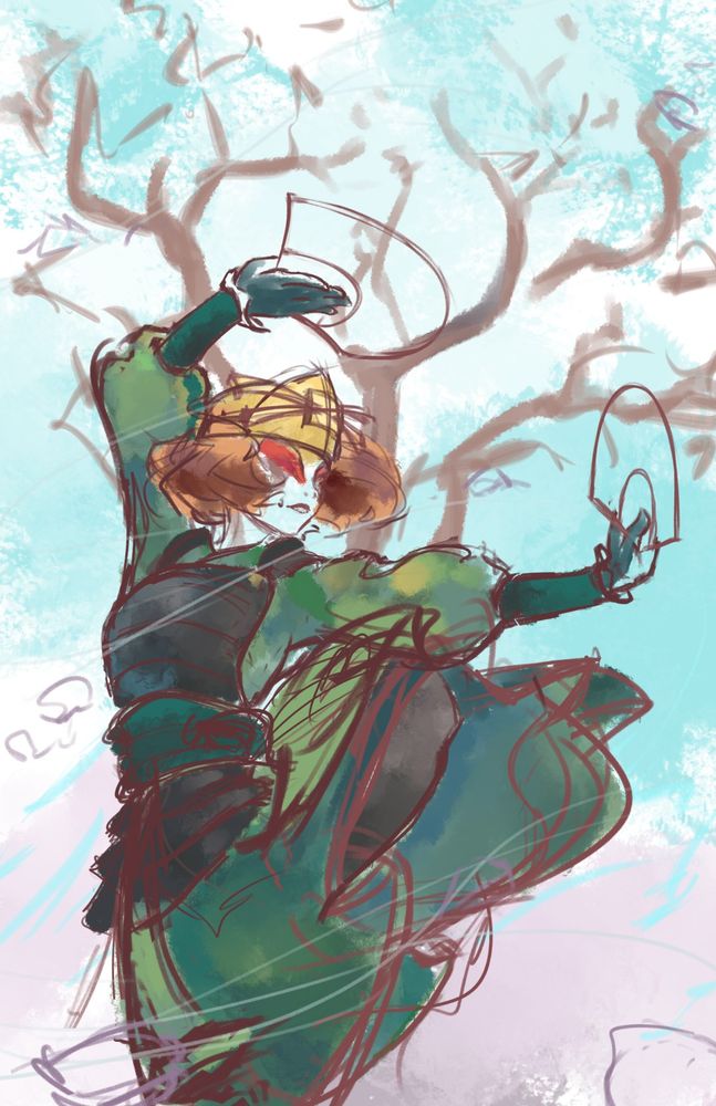 Rough sketch of Suki, from Avatar the Last Airbender.