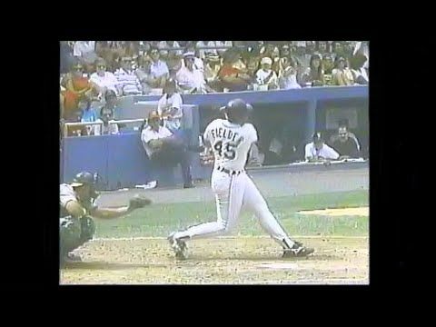 Cecil Fielder clears left field roof at Tiger Stadium.