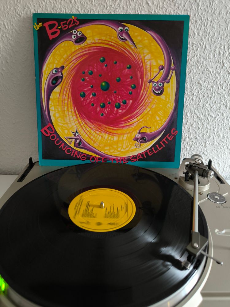 album cover and record on a turntable 