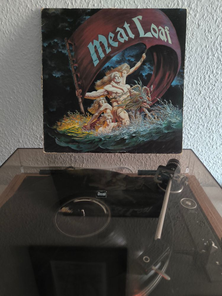 album cover on a turntable 