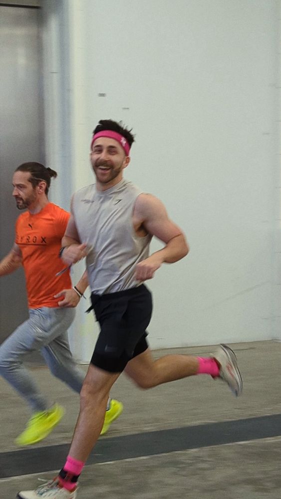me running on the Hyrox track