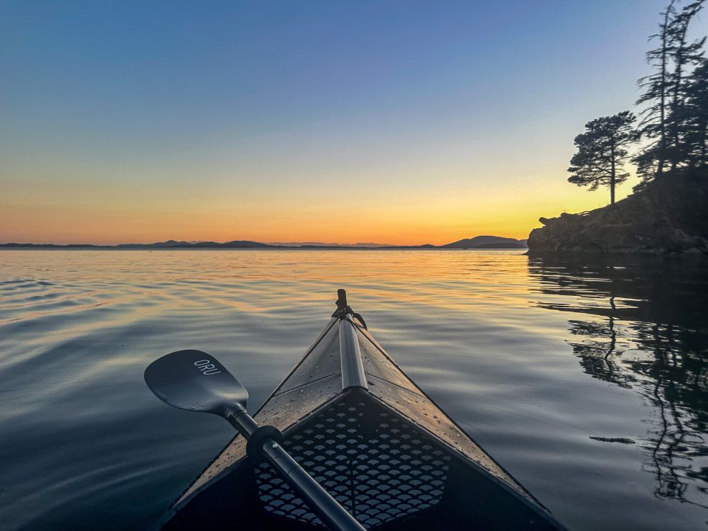 Kayaking in the sunset 