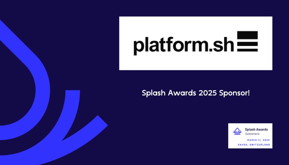 Promotional graphic for the Splash Awards Switzerland 2025 Sponsor:  'platform.sh'.