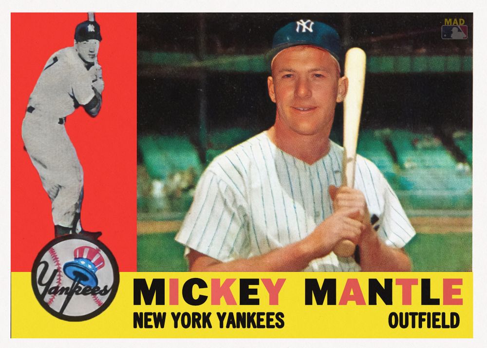 1960 Topps Remastered Front - Mickey Mantle