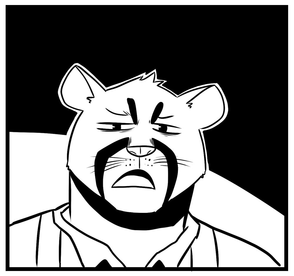 Sam Smokeroom looking all baffled.