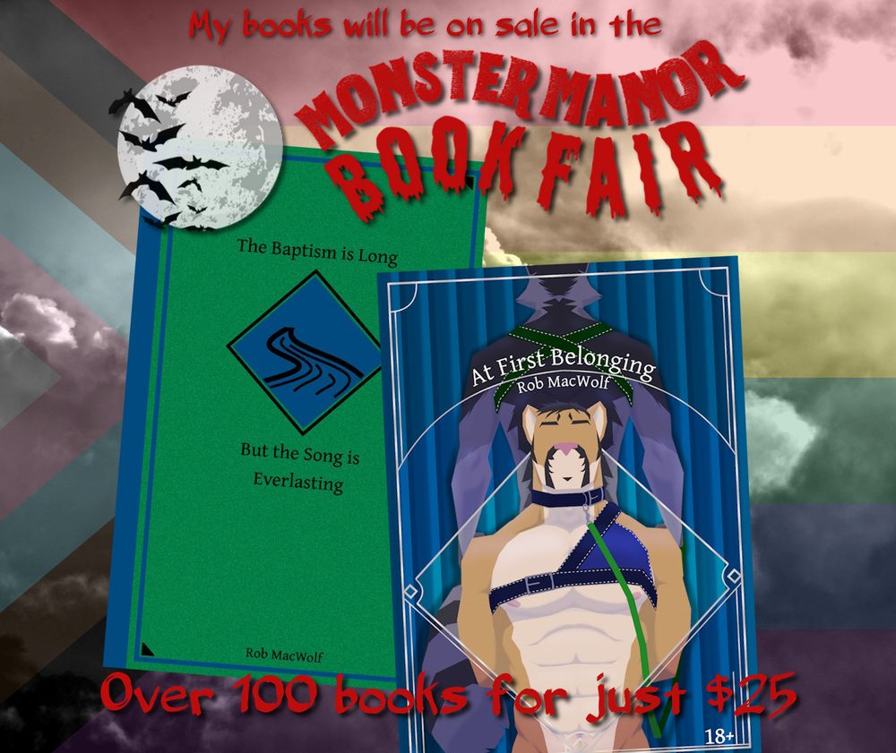 My books will be on sale in the Monster Manor Book Fair, over 100 books for just $25.