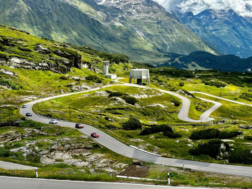 Panorama of a mountain road