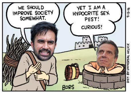 mamdani: we should improve society somewhat
cuomo: yet i am a hypocrite sex pest! curious!
