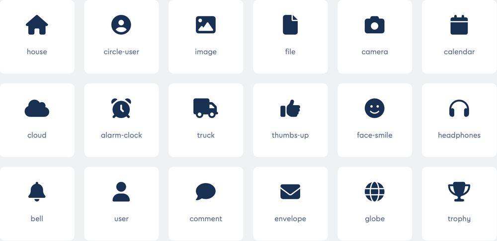 A selection of icons from version 6 of Font Awesome.
