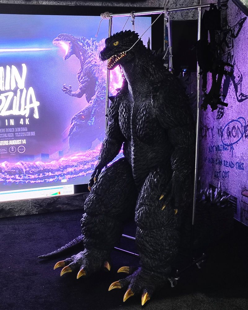 Photo of Godzilla suit.