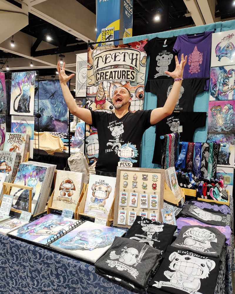 Photo of me at my SDCC booth.
