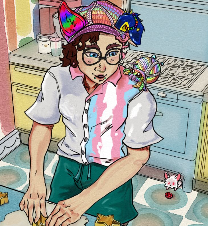 Close up of my avatar, Arachknit and Dust Bunny.