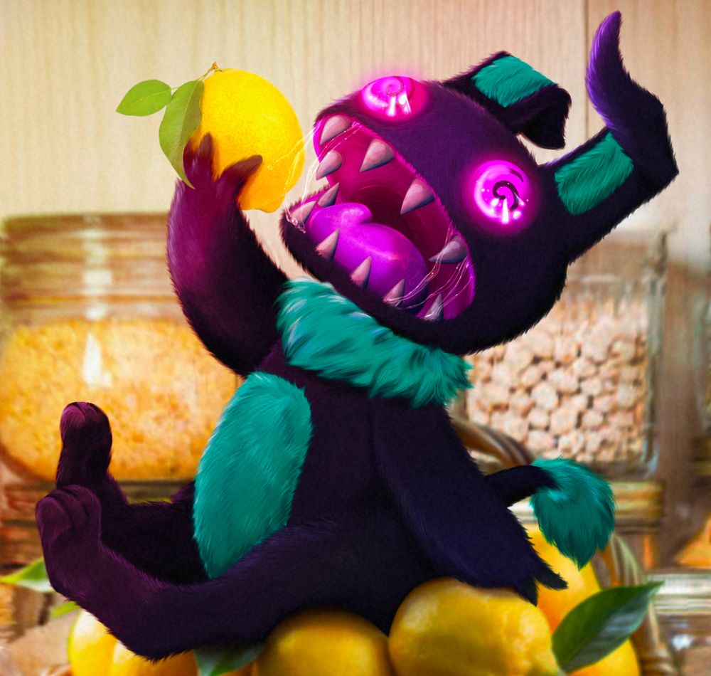 Closeup of the monster