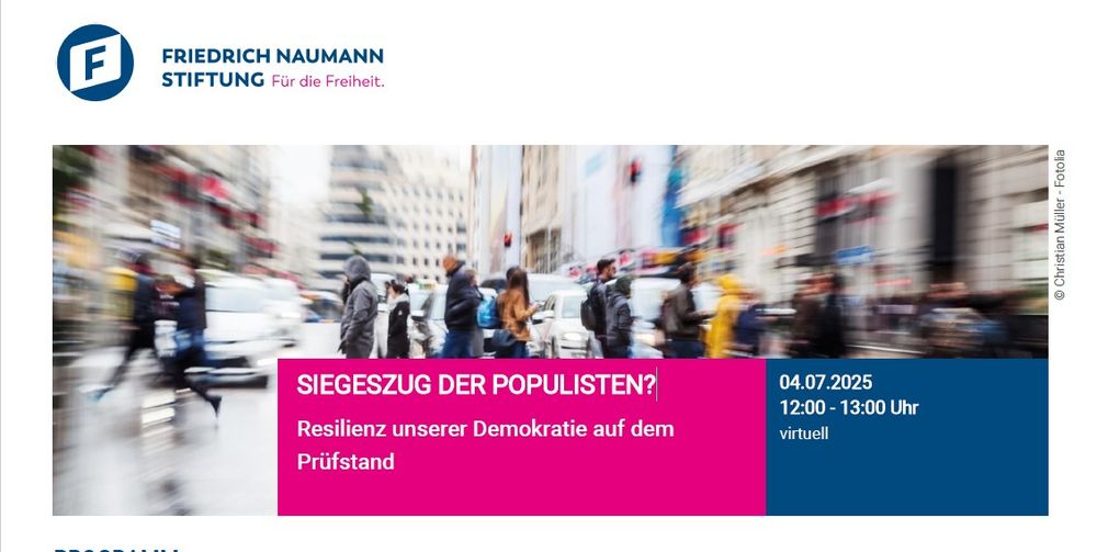 SharePic
Siegeszug der Populisten?
Resilienz unserer Demokratie auf dem Prüfstand