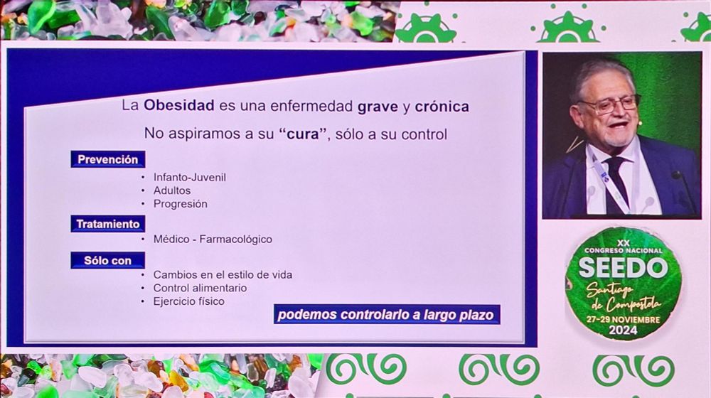 La obesidad es una enfermedad grave y crónica, diapositiva del congreso de la SEEDO 