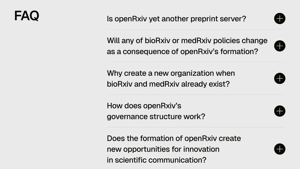 FAQs from openRxiv.org