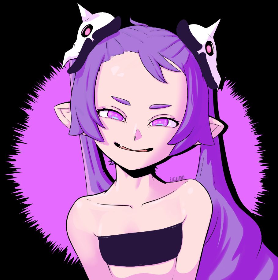 A digital painting of Majorita from the Disgaea series. 