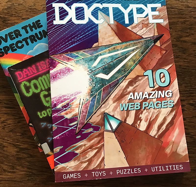 DocType magazine with a couple of type-in books.