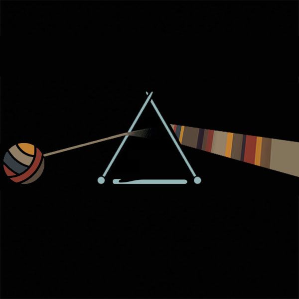 Dark Side of The Moon with Tom Baker's scarf being knitted. I didn't think of Dark Side of The Loom when I posted it, but would have been a better title.