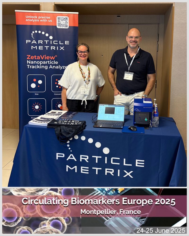 Particle Metrix booth with ZetaView NTA at SelectBIO Circulating Biomarkers in Montpellier.