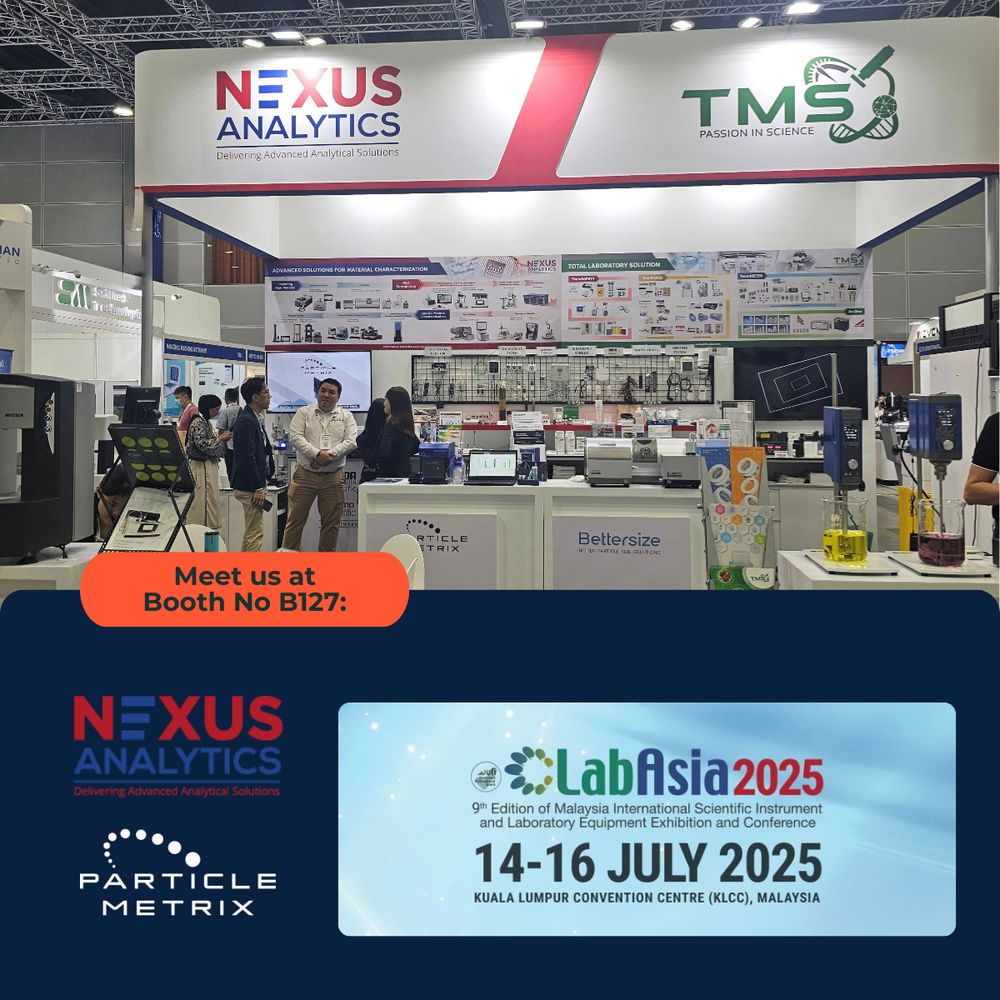 Particle Metrix ZetaView Nanoparticle Tracking Analysis Technology at the Nexus Analytics booth during LabAsia 2025