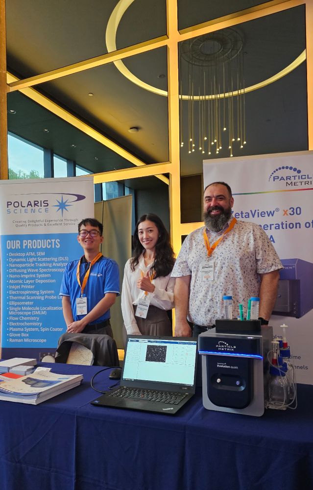 Particle Metrix booth with ZetaView Evolution at APSEV 2025 in Singapore