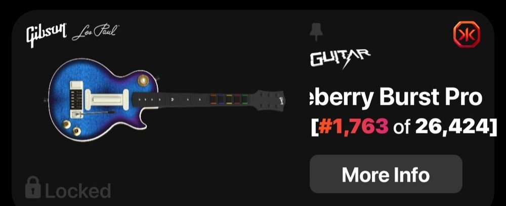 Info screen for my blueberry burst guitar controller. #1,763 of 26,424