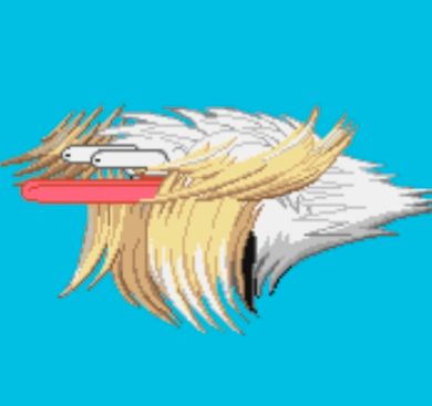 Sasquatch from Darkstalkers getting hit. The eyes are popping out cartoon style so is the tongue and the limbs are flapping 