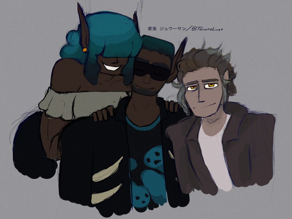 Humanoid versions of Wendy (OC), Walterd, and Creig