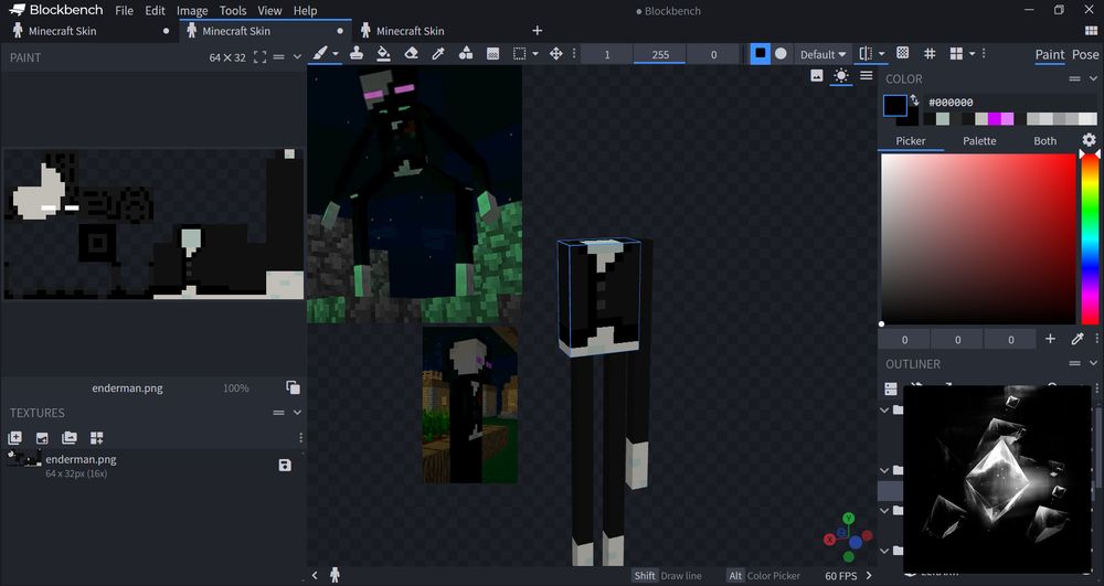 Making Endie's Phantom of the Opera costume in Blockbench
