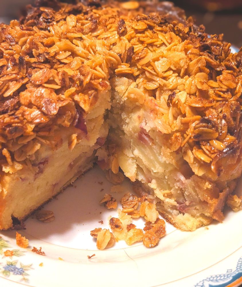 りんごのケーキの断面