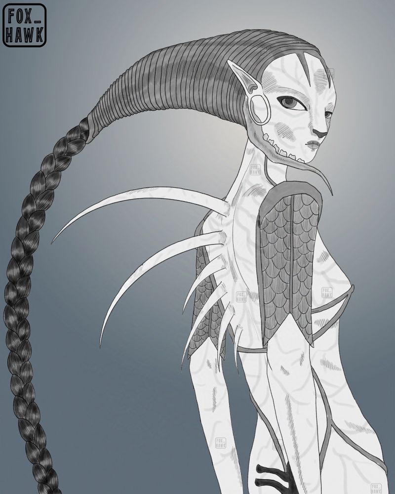 unique Na’vi / Xenomorph OC by may_t has on instagram