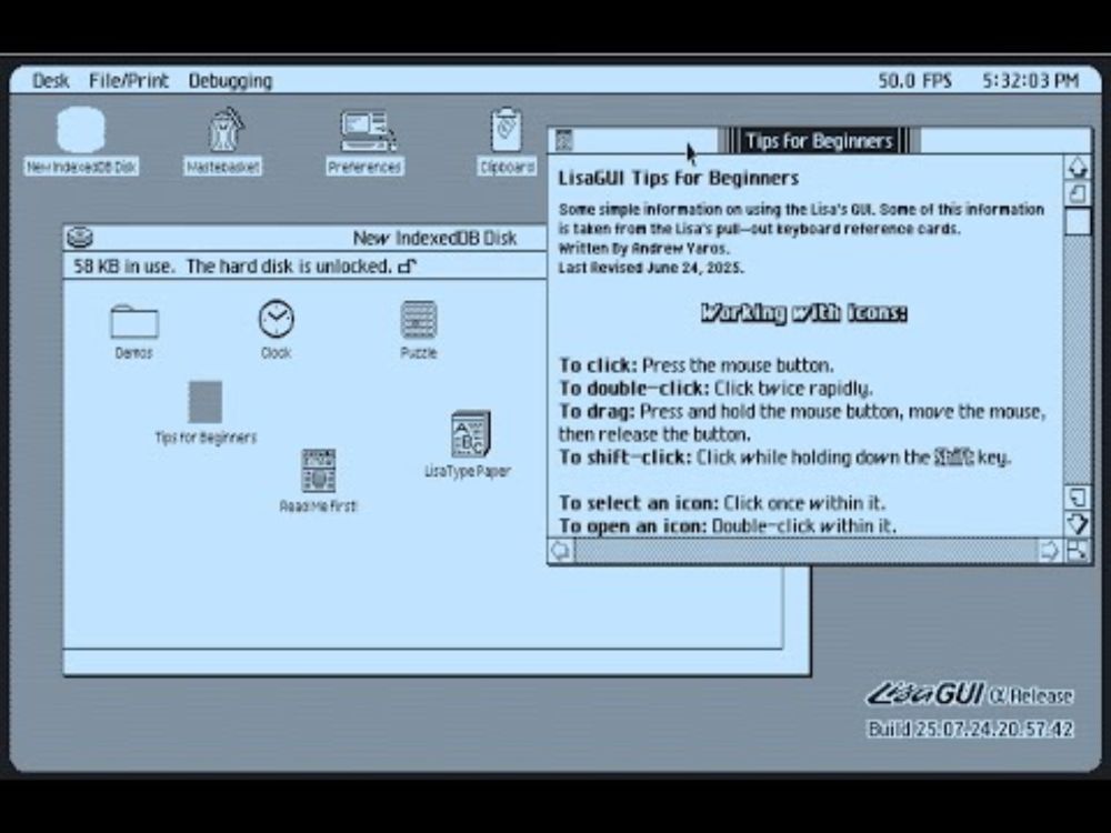 Interview with the creator of "LisaGUI" - an Apple Lisa simulator