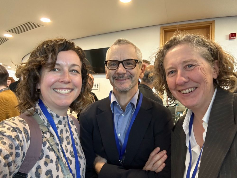 Selfie of Liz Simmonds, Tim Newton and Candy Rowe at the conference