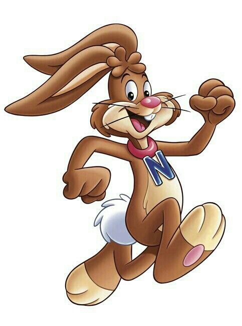 Furry rabbit mascot of Nesquik cereals