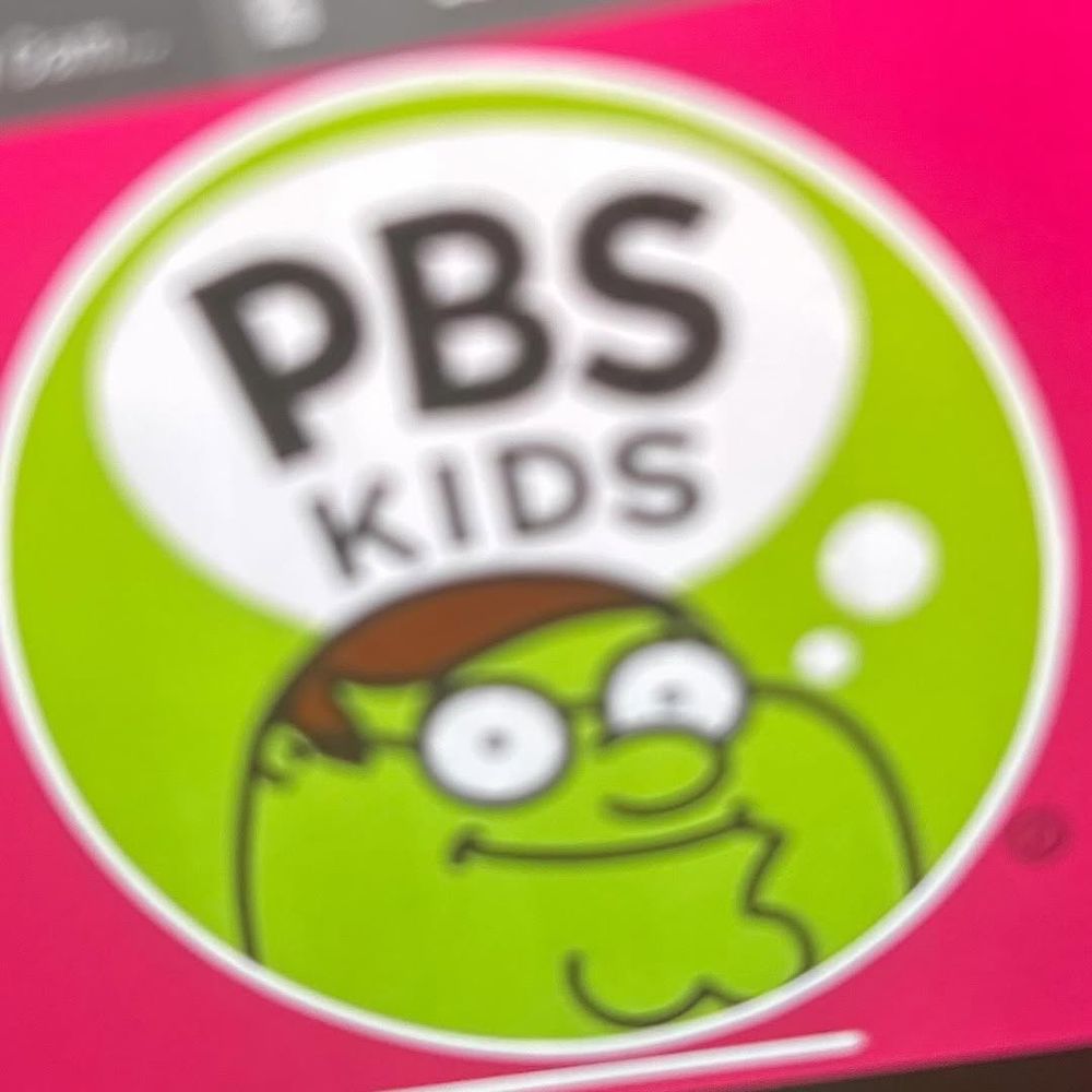 pbs kids logo with peter griffin edited on top of it