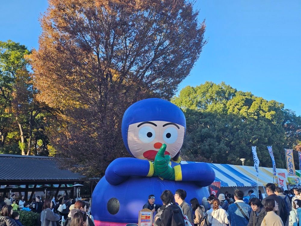 It wouldn't be a festival without an inflatable ninja.