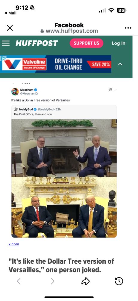 Comparison of elegant Oval Office of Biden and gaudy gold of Trump.