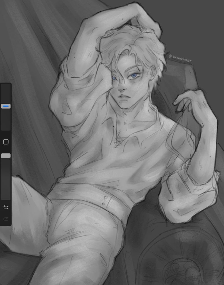 Laurent of Vere fanart (sketch) from the book series The Captive Prince