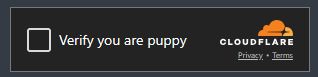 cloudflare captcha but for puppies