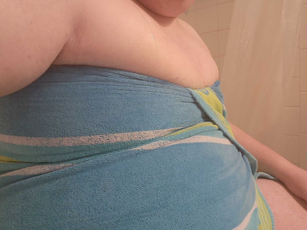 me, wrapped up tight in a bath towel
