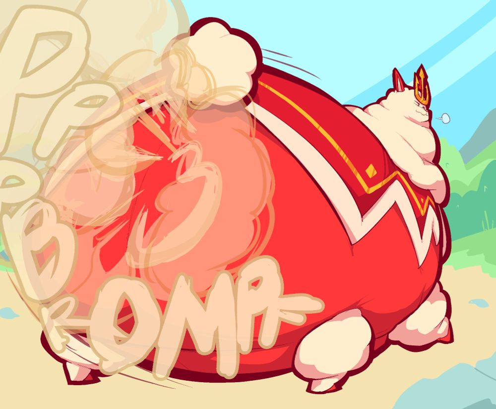 Same as above, but now the Kingpaca looks satisfied as it farts loudly.