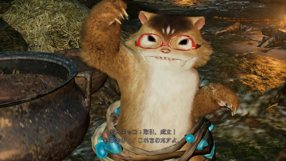 MHWildsのSS　メガネッコとの取引成立！